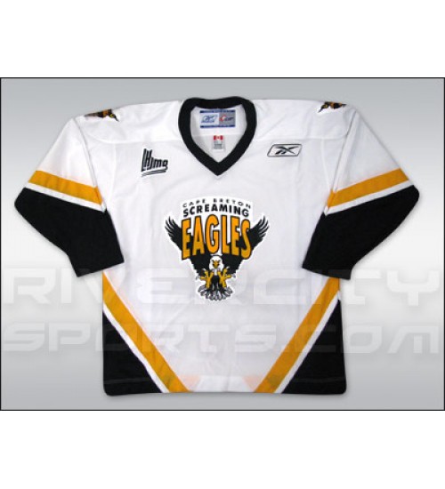 Custom QMJHL Cape Breton Screaming Eagles 2006 09 Hockey jersey Home White